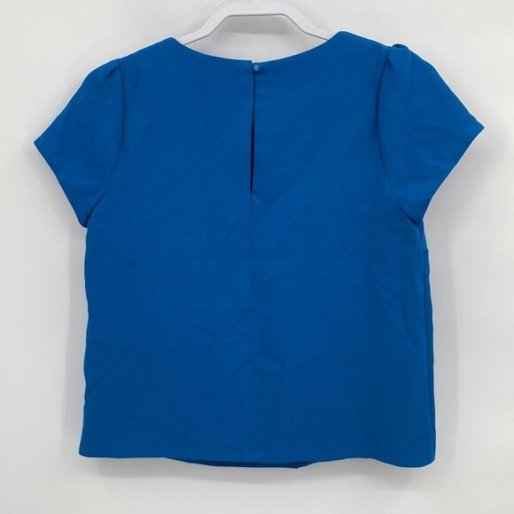 Forever 21 Womens Round Neck Short Sleeve Keyhole Back Pullover Blouse Small - Picture 6 of 8